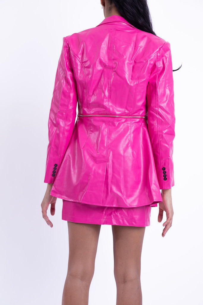 Two-Way Leather Blazer